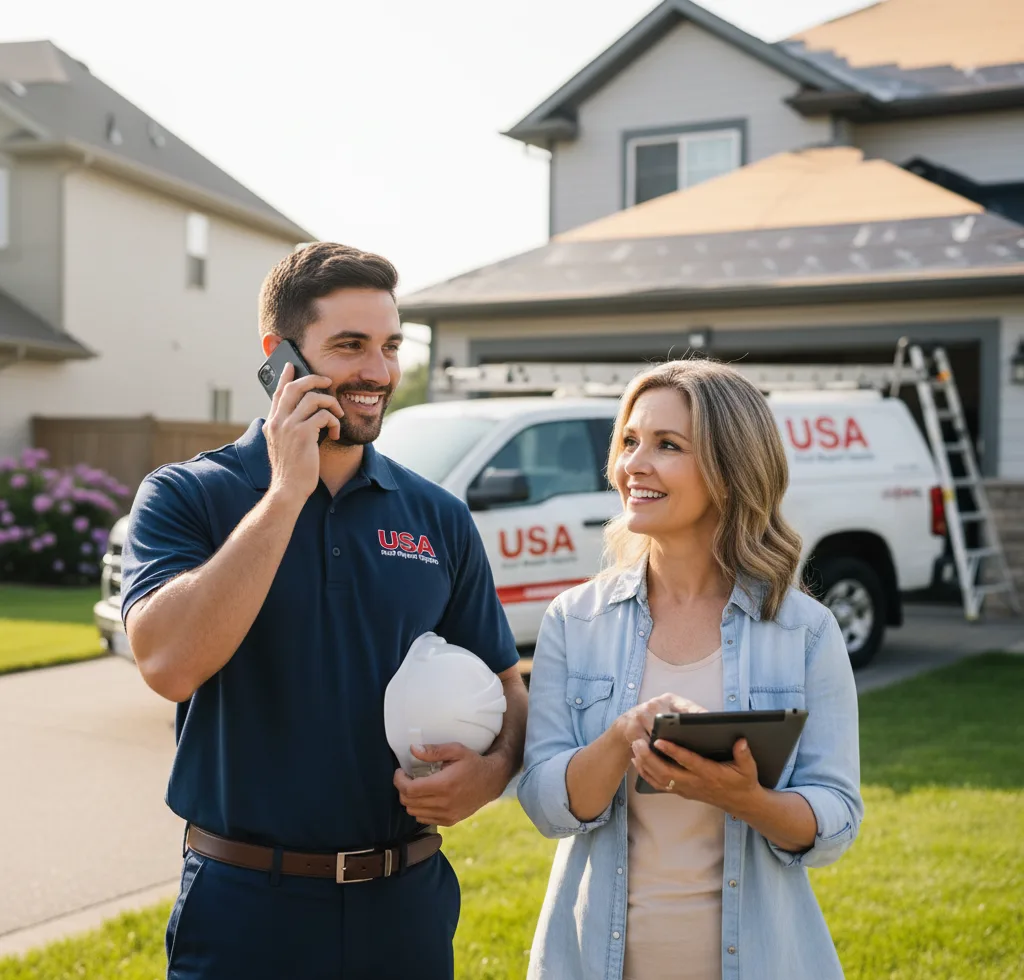 USA Roof Repair Experts customer support in Hubertus